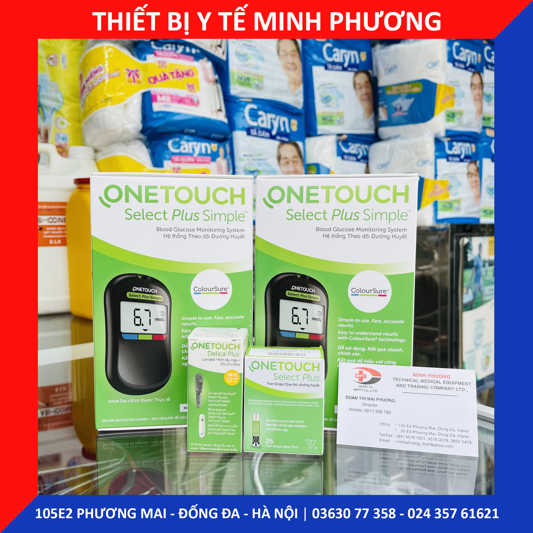[CHÍNH HÃNG] Kim lấy máu và que thử máy đo đường huyết ONETOUCH Select Plus Simple