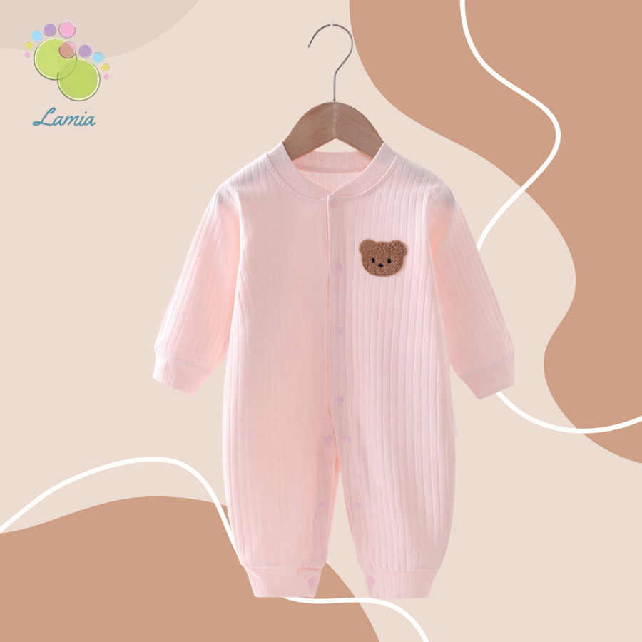 Body dài tay thu đông sleepsuit cho bé trai bé gái sơ sinh 02BDD