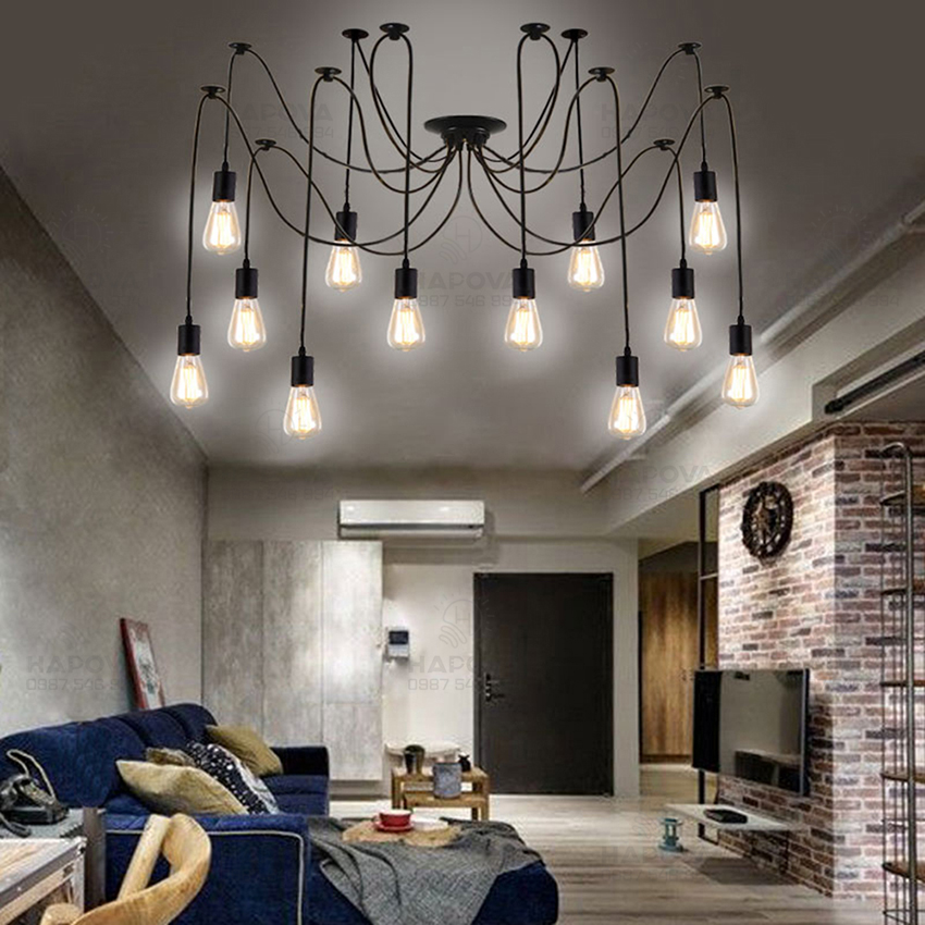 Đèn treo trần chân nhện mềm HAPOVA WIXILS 5069 (Chưa kèm bóng led)