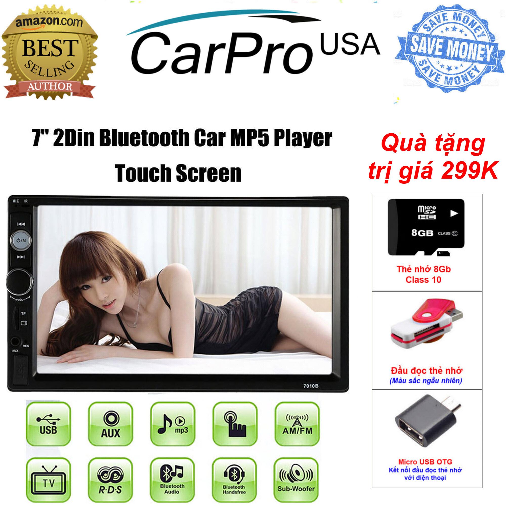 Quà Tặng Trị Giá 259K - Màn hình cảm ứng ô tô HD 1080 7 Inc 7010B - Tích hợp Bluetooth, đọc thẻ nhớ, usb nghe nhạc MP3, xem video định dạng MP5 Player - Bảo hành 6 tháng lỗi đổi mới