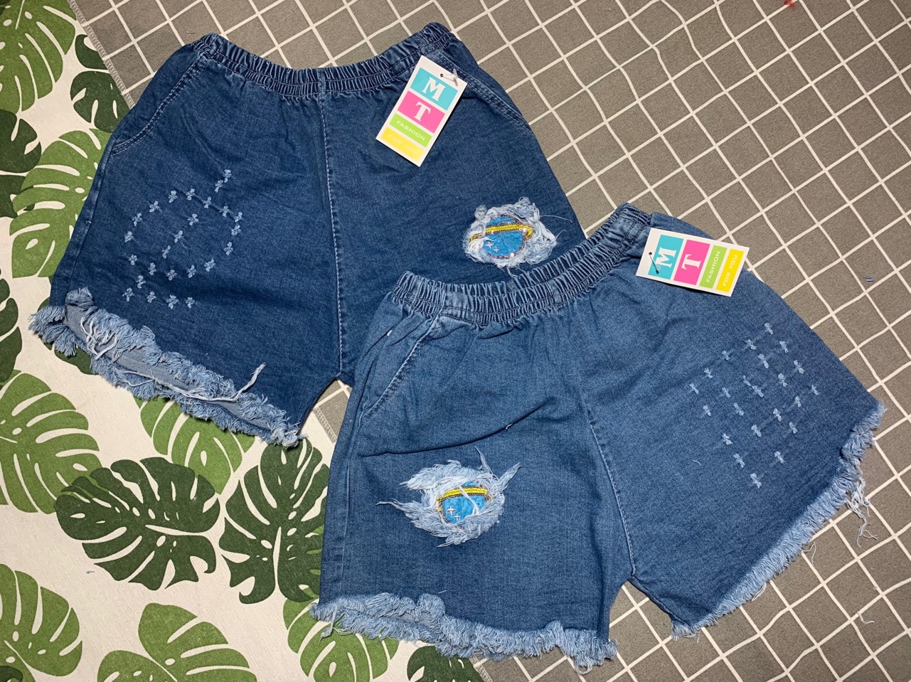 COMBO 3 QUẦN, QUẦN SHORT JEAN NỮ THỜI TRANG ( quần lưng thun )
