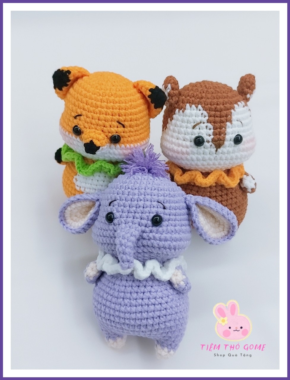 Thú len nhồi bông handmade - Voi len handmade