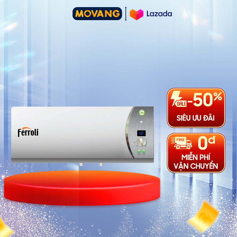 [GIAO TẠI HCM] - Máy nước nóng Ferroli Verdi 30L SE -Dung tích 30 lít Công suất 2500W Nhiệt độ 35°C – 75°CChống giật ELCB