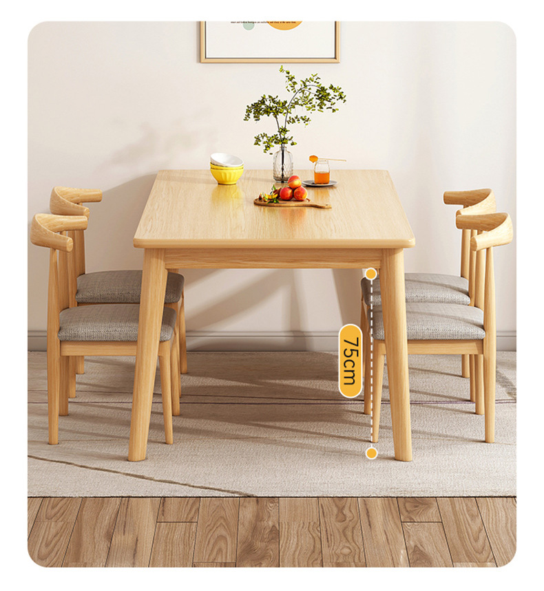 JJT Dining table, multi-purpose table, dining table, table, wooden table, reading table, working table, dining table, coffee table, Japanese table, dining table, writing desk, dining table, simple size, wood pattern, natural wood color, solid wood, wood