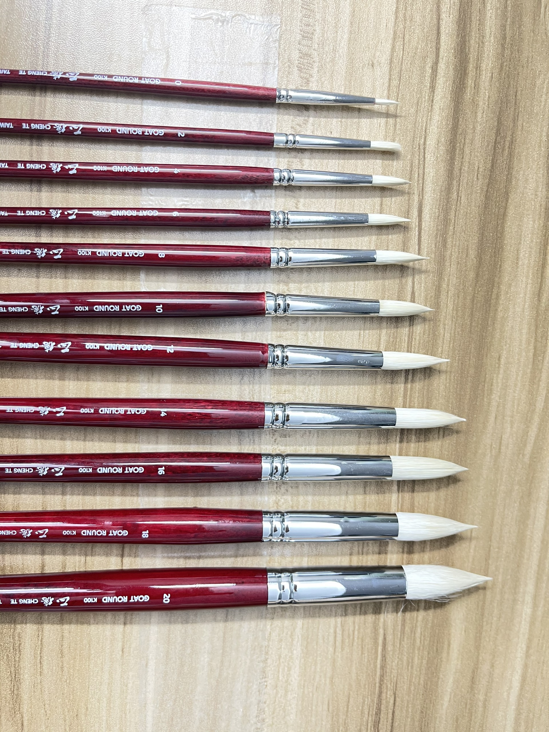 Cọ Tròn/Cọ Nhọn ChengTe Lông Cừu K100 (Cọ Lẻ)