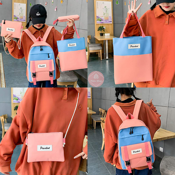 Combo Balo ulzzang 4 món siêu tiện lợi