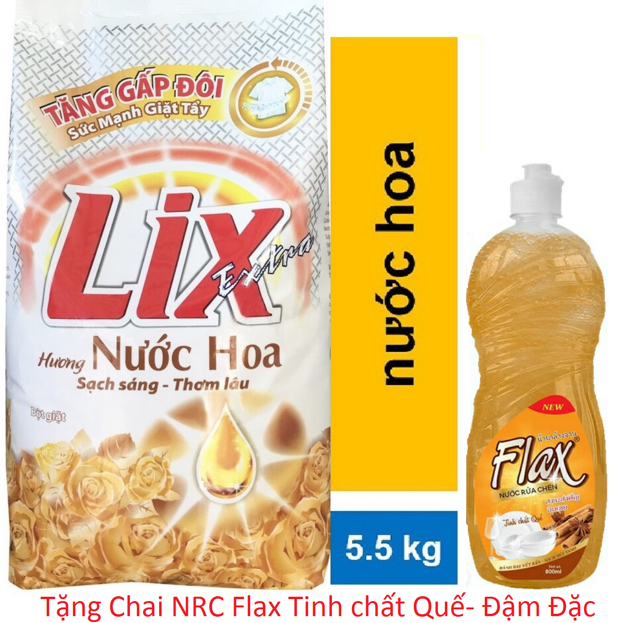 [Mới Nhất ] Bột giặt Lix Extra Hương Hoa 5,5kg