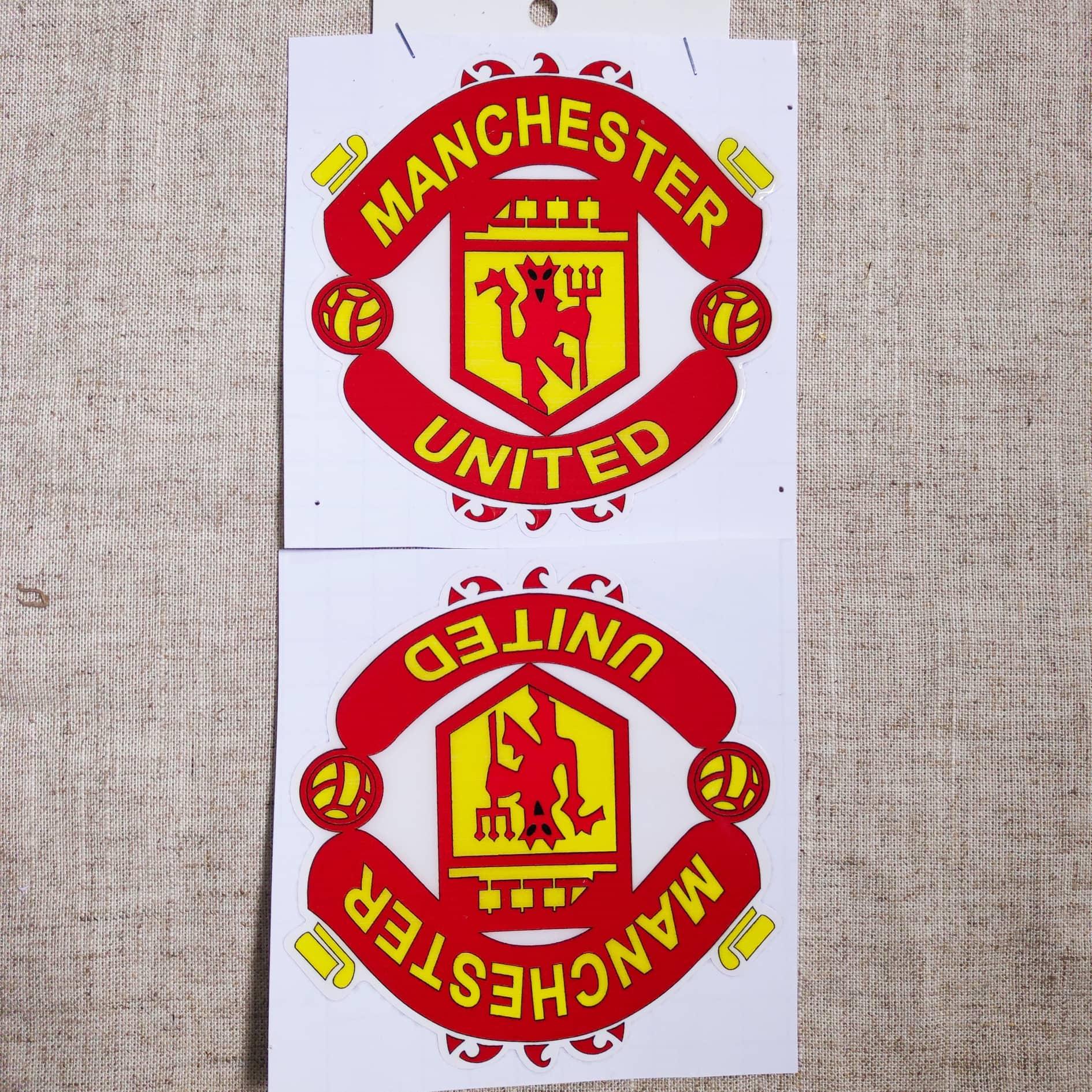 [HCM][COMBO 2 LOGO] Tem logo câu lạc bộ MANCHESTER UNITED dán trang trí  xe máy SIÊU ĐẸP (QUỶ ĐỎ THÀNH MANCHESTER)