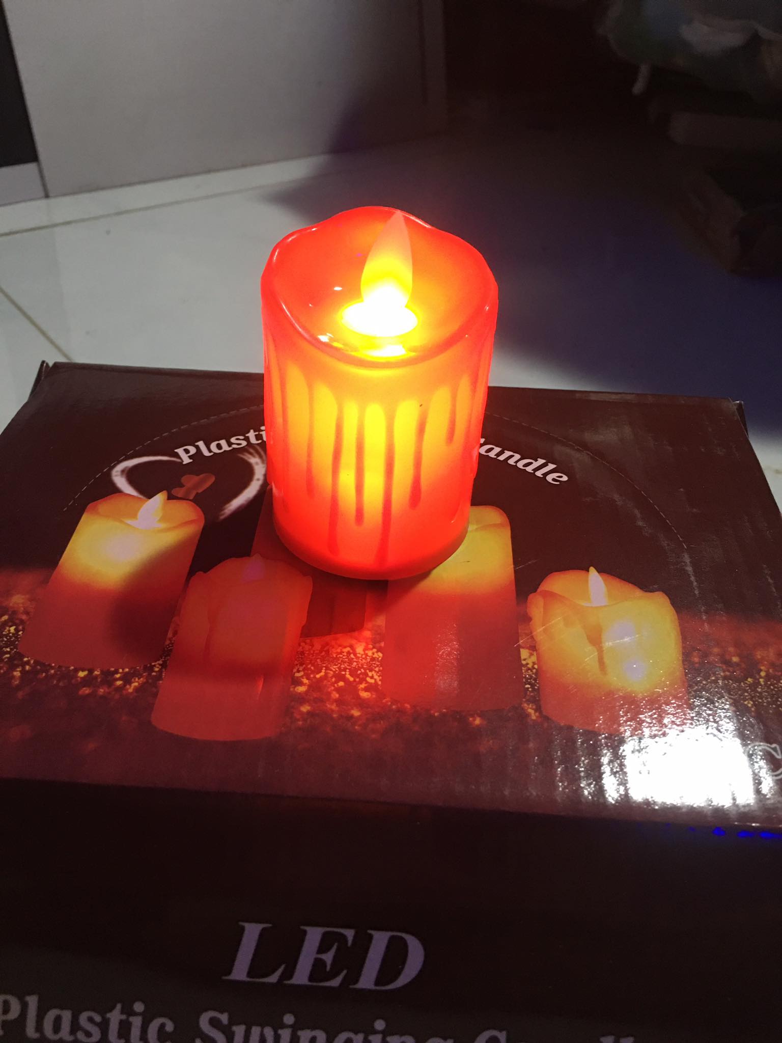 nến điện tử mini giọt nước ngọn lắc lư