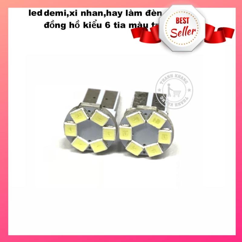 Led demi, xi nhan, hay làm đèn nền đồng hồ, kiểu 6 tia màu trắng thanh khang 003000109