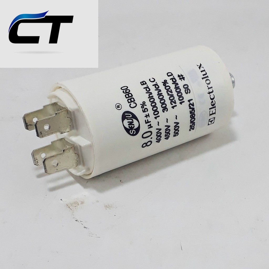 Tụ điện máy sấy ELECTROLUX CBB60 450VAC - 8.0uF+5%