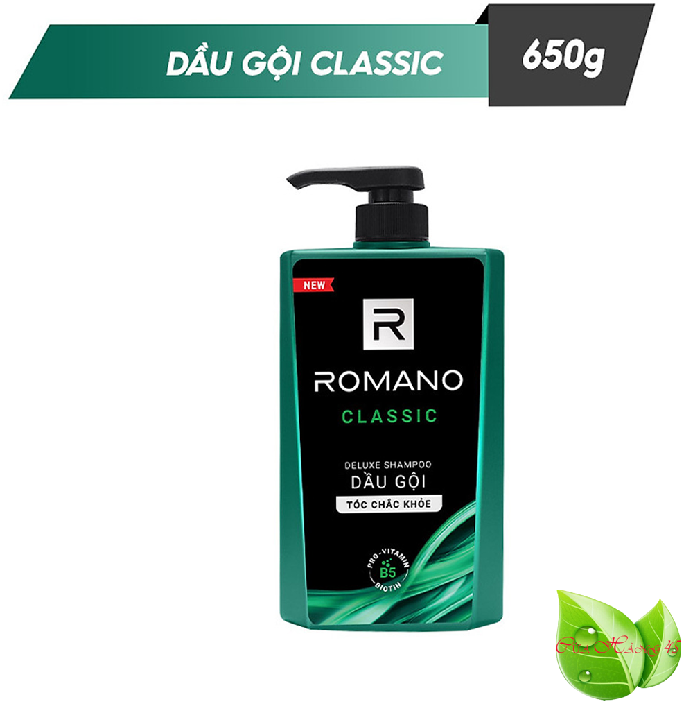 Combo 2 chai dầu gội Romano Classic 650g/chai