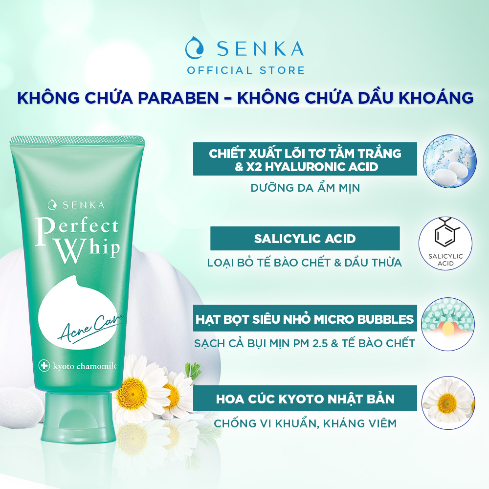 (Mẫu mới) Sữa Rửa Mặt Senka Mụn 100g
