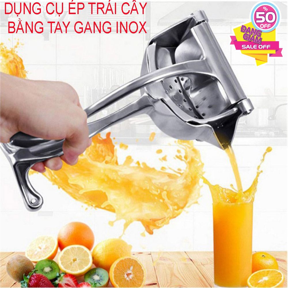 Dụng cụ ép quả tay bằng gang inox Dụng cụ Ép cam chuyên dụng máy ép trái cây hoa quả bằng tay inox cao cấp Dụng cụ hỗ trợ vắt nước ép từ trái cây tiện dụng