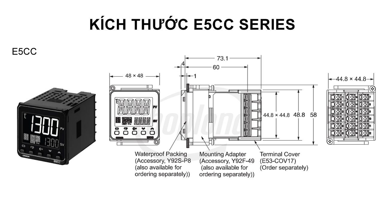 Điều khiển nhiệt độ E5CC-QX2ASM-800