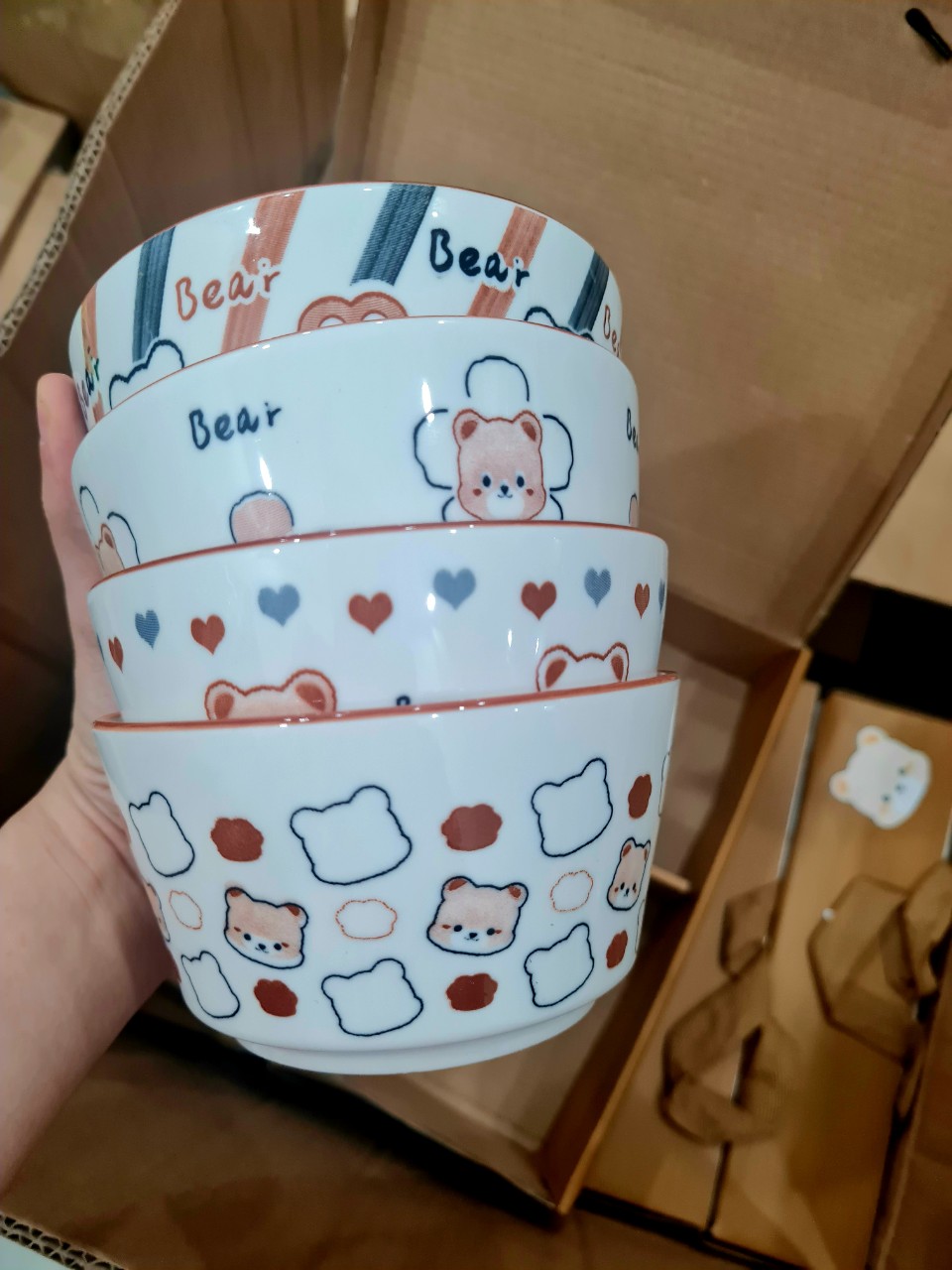 Bộ chén/bát ăn cơm Gấu BEAR Dư Dư