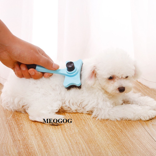 Lược chải lông cho chó mèo có nút bấm MEOGOG