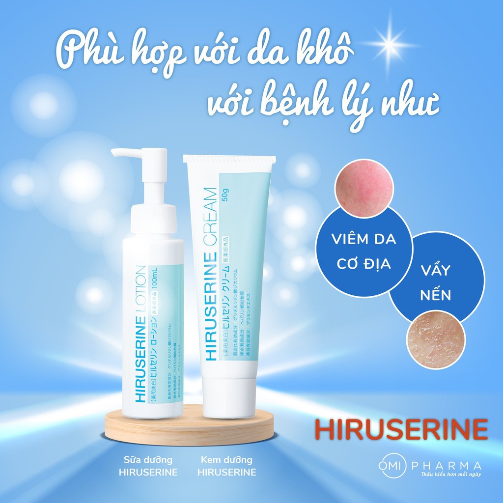 [QUÀ TẶNG KEM DƯỠNG TAY HATOMUGI] Sữa Dưỡng Mềm Mịn Và Làm Trắng Da Hiruserine Lotion (100ml)  ( Dưỡng Trắng Da Chỉ Sau 1 Tuần)