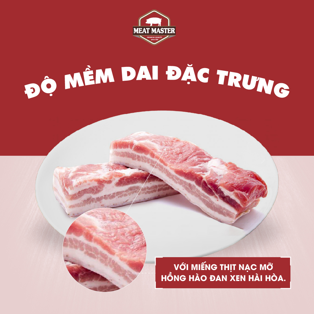 Ba rọi heo Meat Master ( 400G ) - Thịt heo mát ngon, mềm mọng, ngọt thịt