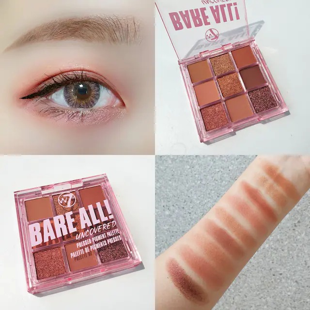 [TRẢ GOM ORDER] Bảng phấn mắt W7 Bare All Eyeshadow Palette 9 ô (Bill Hàn)