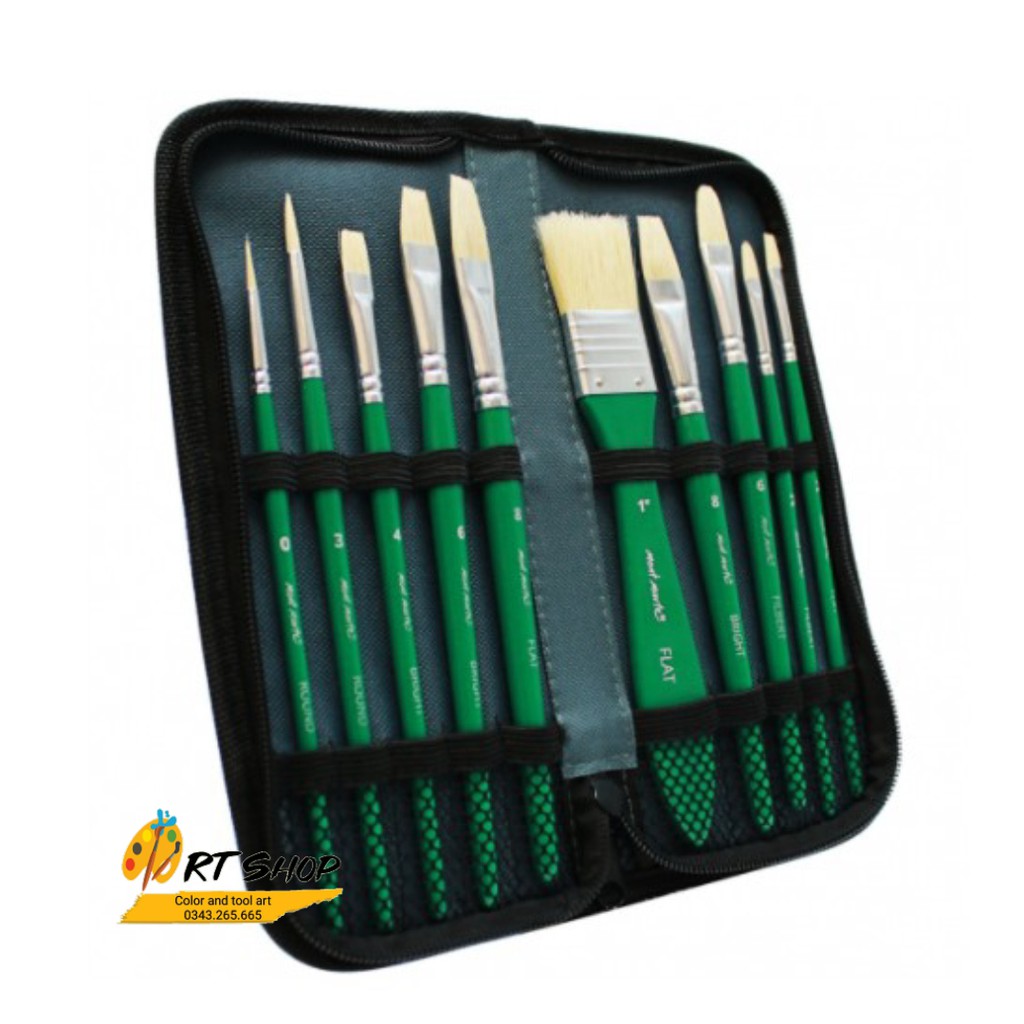 Set paint brush oil Mont Marte 10 tree