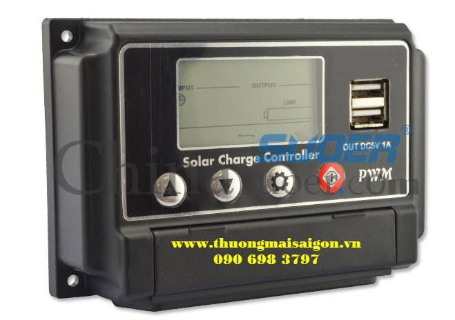 Bộ sạc năng lượng mặt trời 10A có màng hình