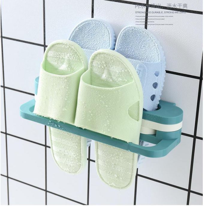 Multifunctional non-perforated wall-mounted shoe rack storage smart bathroom towel organizer
