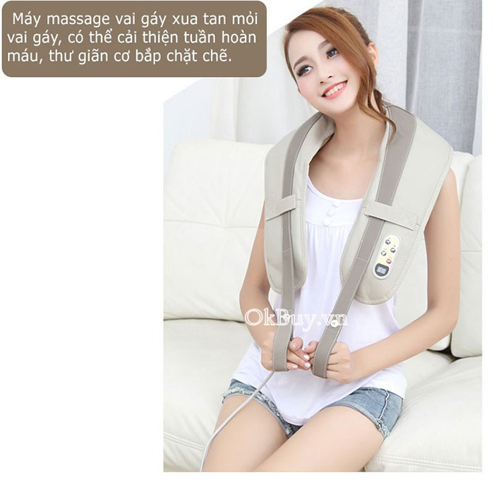 [HCM]đai massage lưng vai cổ - đai mát xa lưng vai cổ