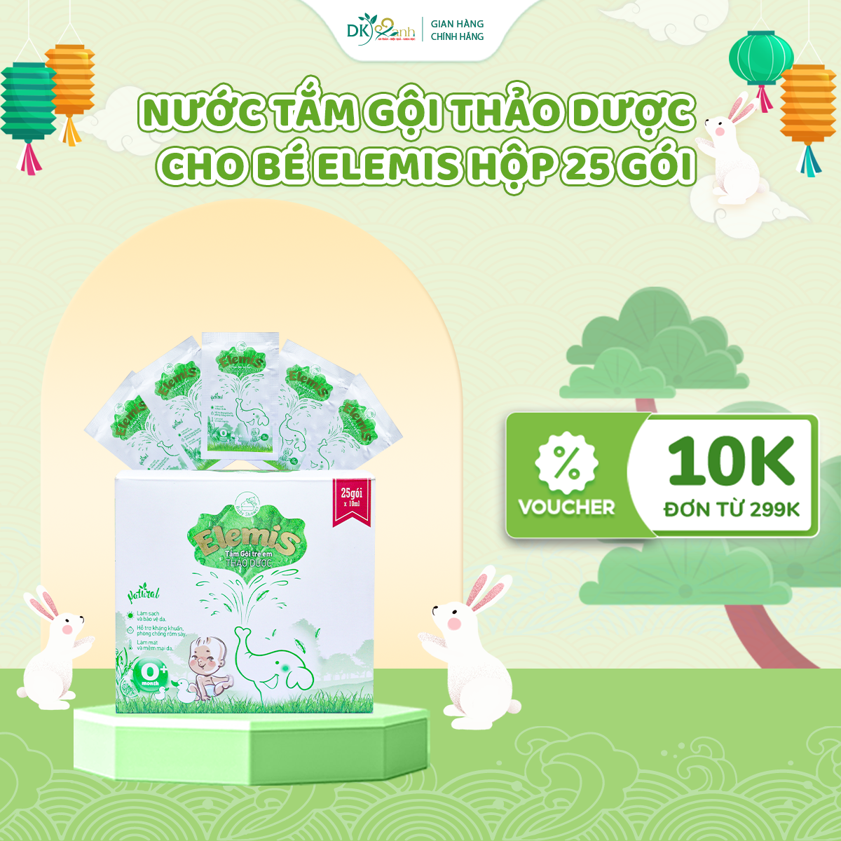 Nước tắm thảo dược Elemis dạng gói - DK Pharma