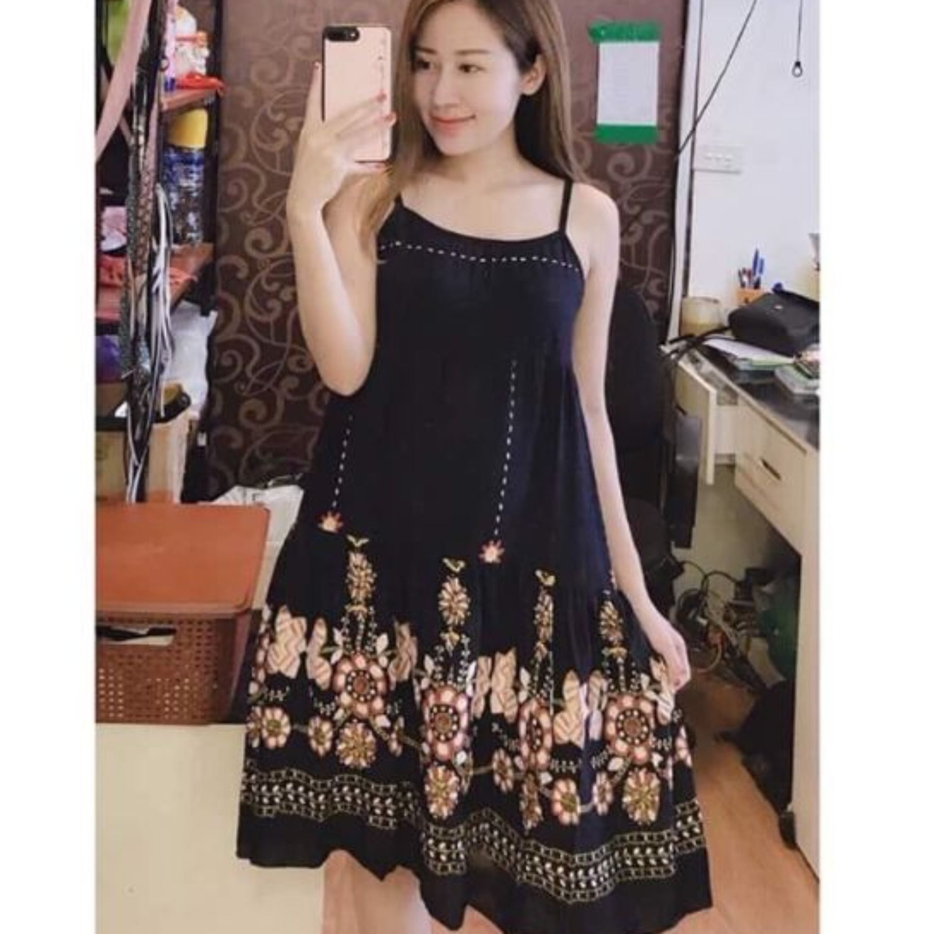 váy bầu lanh rẻ, đẹp, mát