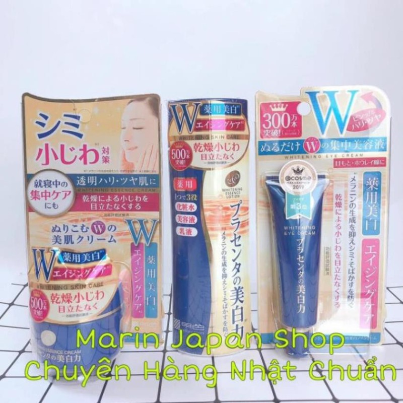 (SALE) Bộ 3 món kem dưỡng, kem dưỡng chuyên vùng mắt , nước hoa hồng nhau thai dưỡng trắng da Nhật Bản giá rẻ