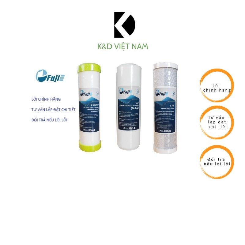 Bộ 3 lõi lọc RO FujiE số 1,2,3