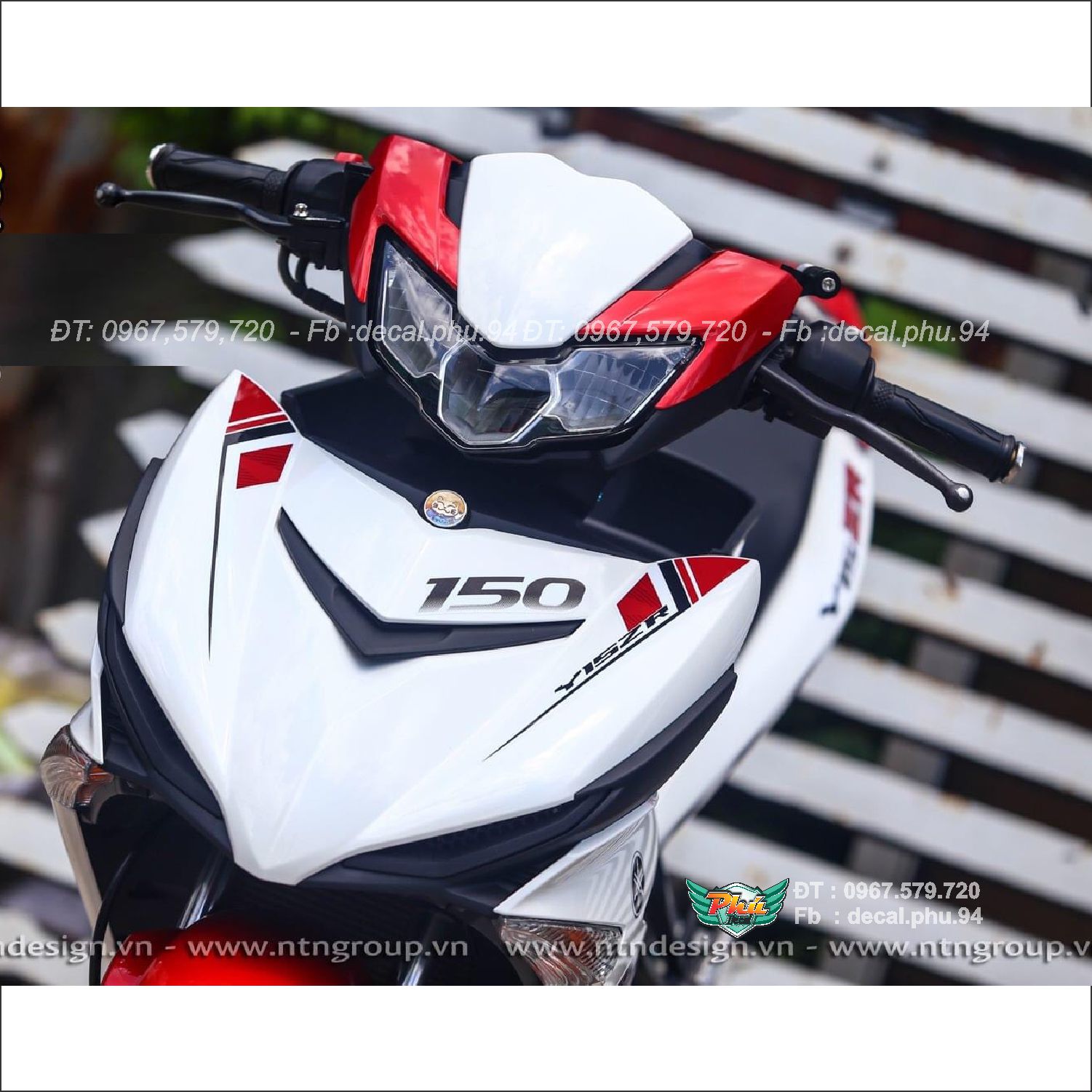 Tem rời Exciter 150 Y15zr Trắng đỏ (a)