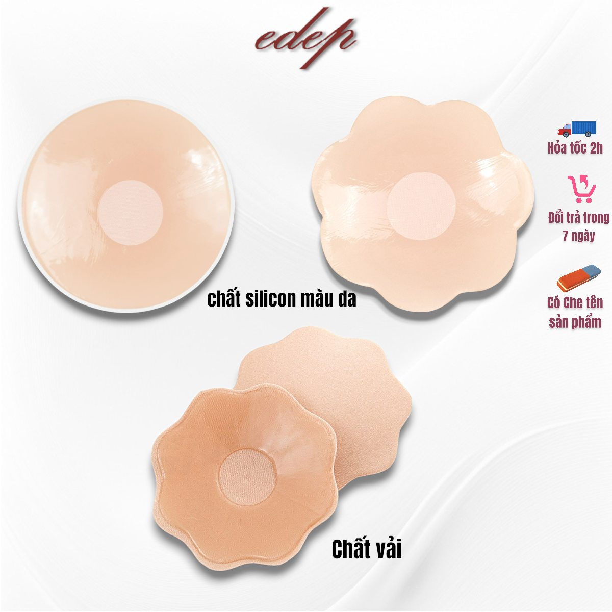 Miếng Dán Ngực Silicon Và Dán Ti Vải - Dán Nhũ Hoa Silicon