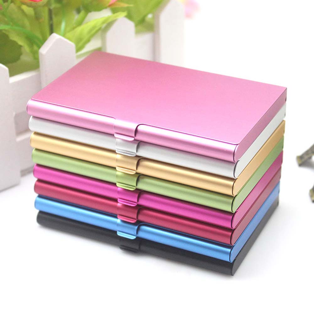 DXNZVA Sáng tạo Kim khí Hợp kim nhôm Ví tiền ID tín dụng Hộp Hộp đựng thẻ Hộp đựng danh thiếp Chủ thẻ Thẻ tên