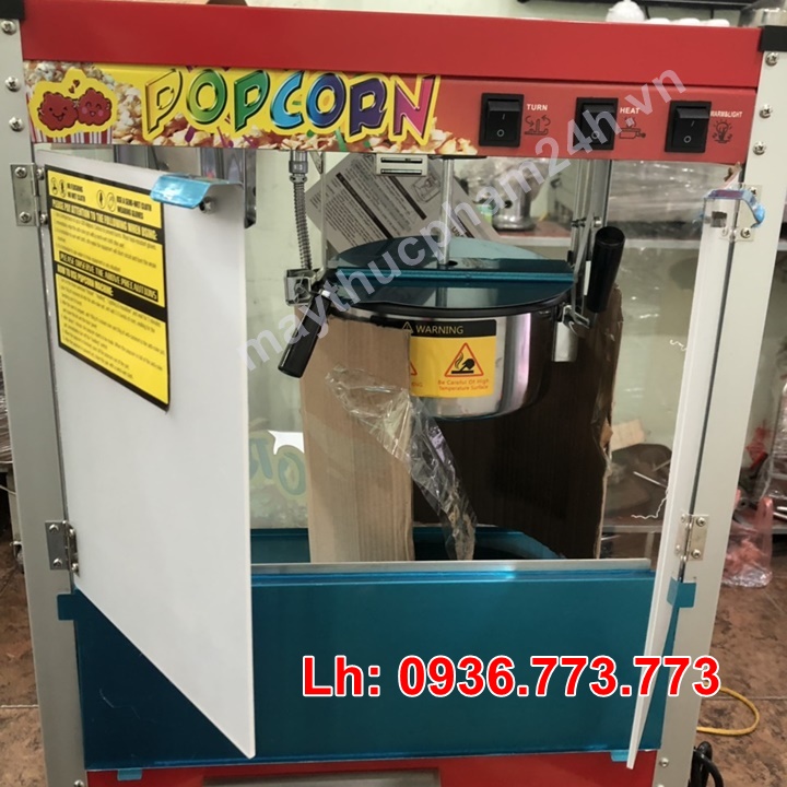 Tủ làm bỏng ngô, Tủ làm bỏng bắp rang bơ chạy điện, Máy nổ bắp rang bơ công nghiệp