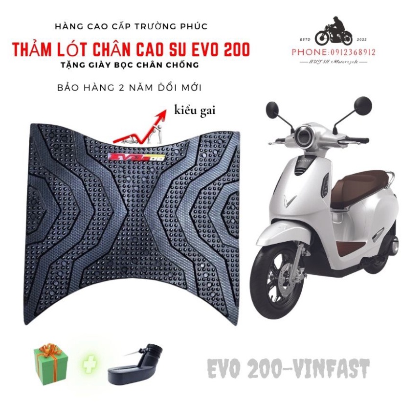 Thảm lót chân vinfast evo 200 thảm evo200 xe điện thảm để chân vinfast evo 200 phụ kiện evo 200 mới 2022 mẫu gai