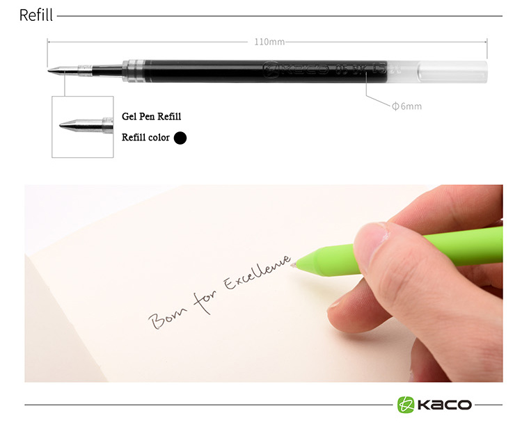 [Hỏa Tốc HCM] Bút Gel Mực Đen KACO PURE (1 Cây) - Ngòi 0.5mm