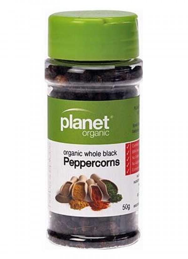 Hạt tiêu đen (peppercorns black) hữu cơ Planet Organic 50g