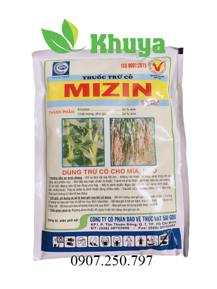 Thuốc trừ cỏ SPC Mizin 80WP 100gr Chuyên trừ cỏ Bắp và Mía