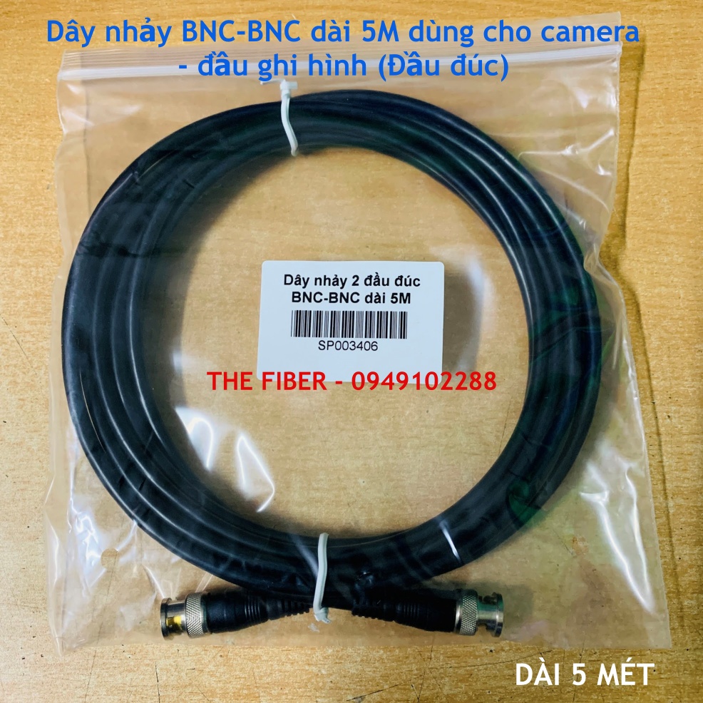 [HCM]Dây nhảy BNC-BNC dài 3M/5M/10M dùng cho camera - đầu ghi hình (Đầu đúc)