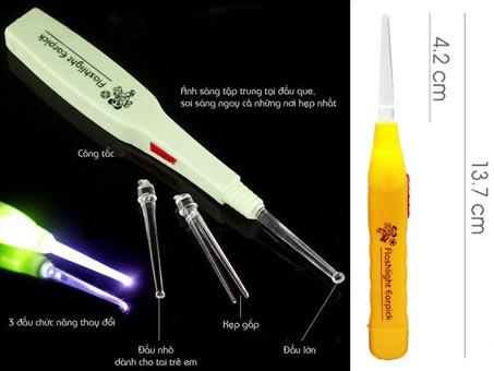 COMBO 2 Hộp dụng cụ lấy ráy tai có đèn cho bé