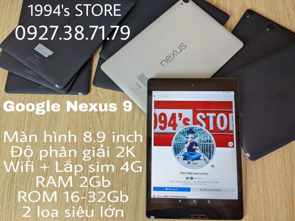 [HỌC ONLINE - Wifi + 4G] Máy tính bảng Google Nexus 9 Wifi/4G - Màn hình 2K 8.9inch - 2 loa siêu lớn - Sim 4G LTE