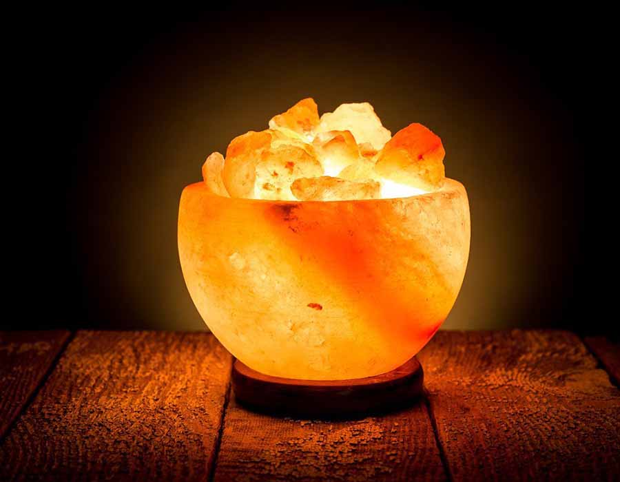 [HCM]Đèn Đá Muối Cối Đá Himalaya Xếp Đầy Đá Viên