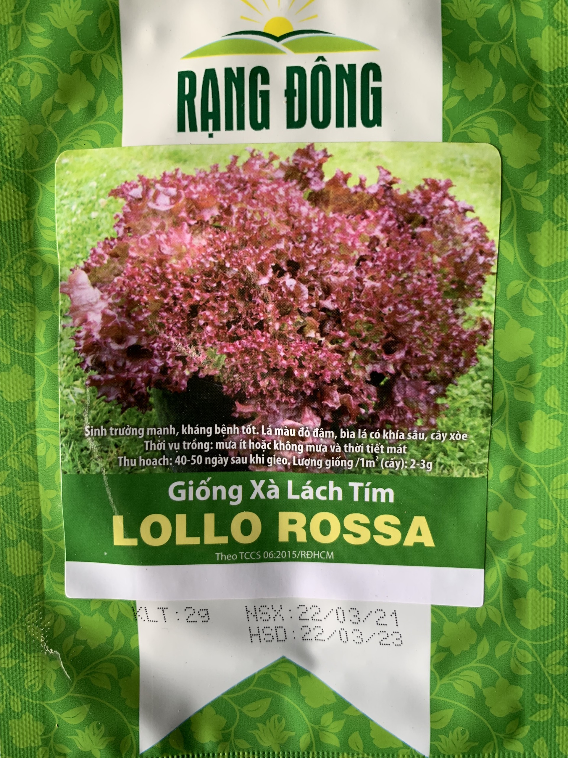 Hạt Giống Xà Lách Tím Gói 2gr - RADO