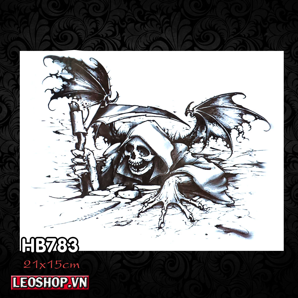 Tattoo stickers god of death the type (21x15cm)