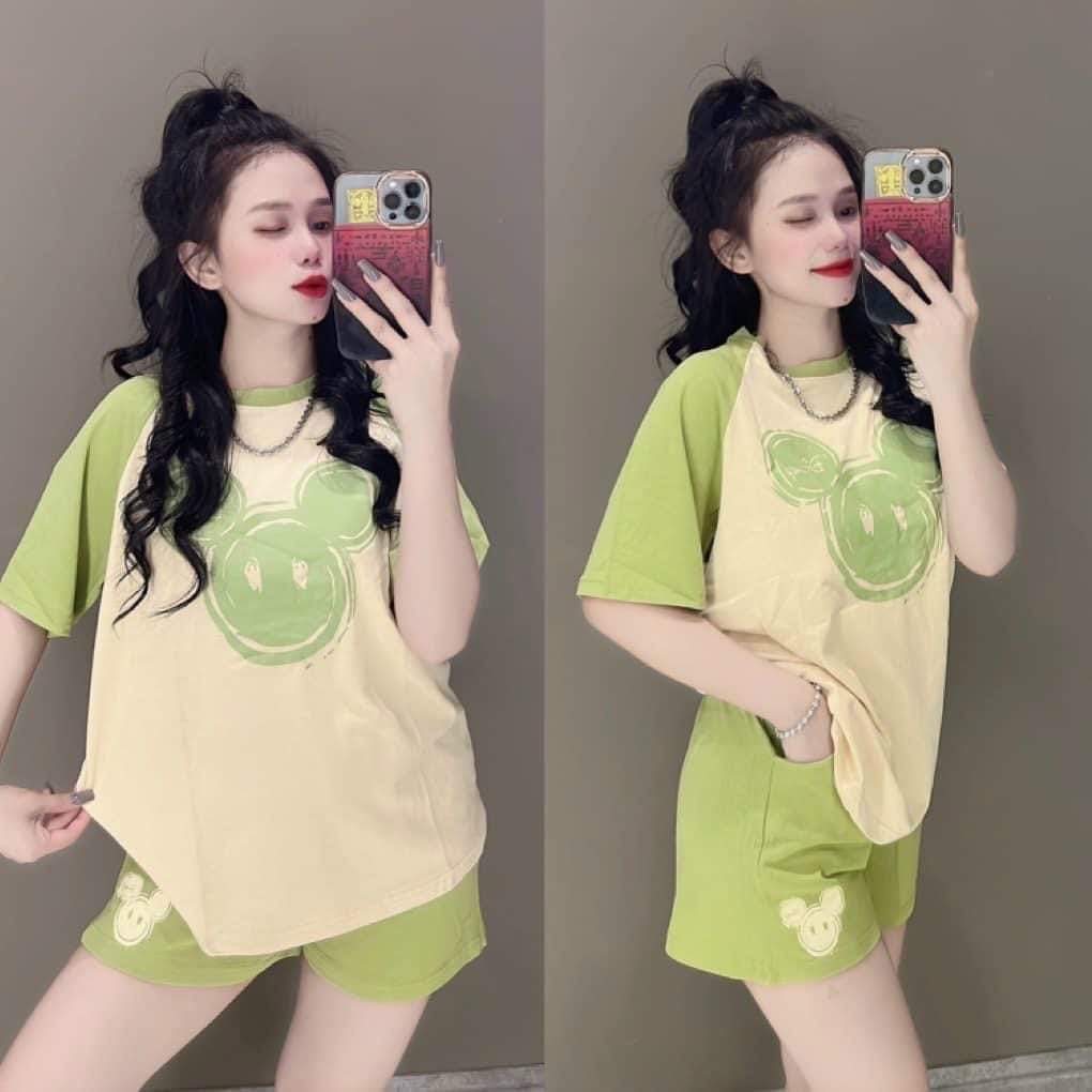 [HCM]SET BỘ ĐÙI NỮ MẶC MÙA HÈ CHẤT THUN COTTON CO GIẢN 4 CHIỀU