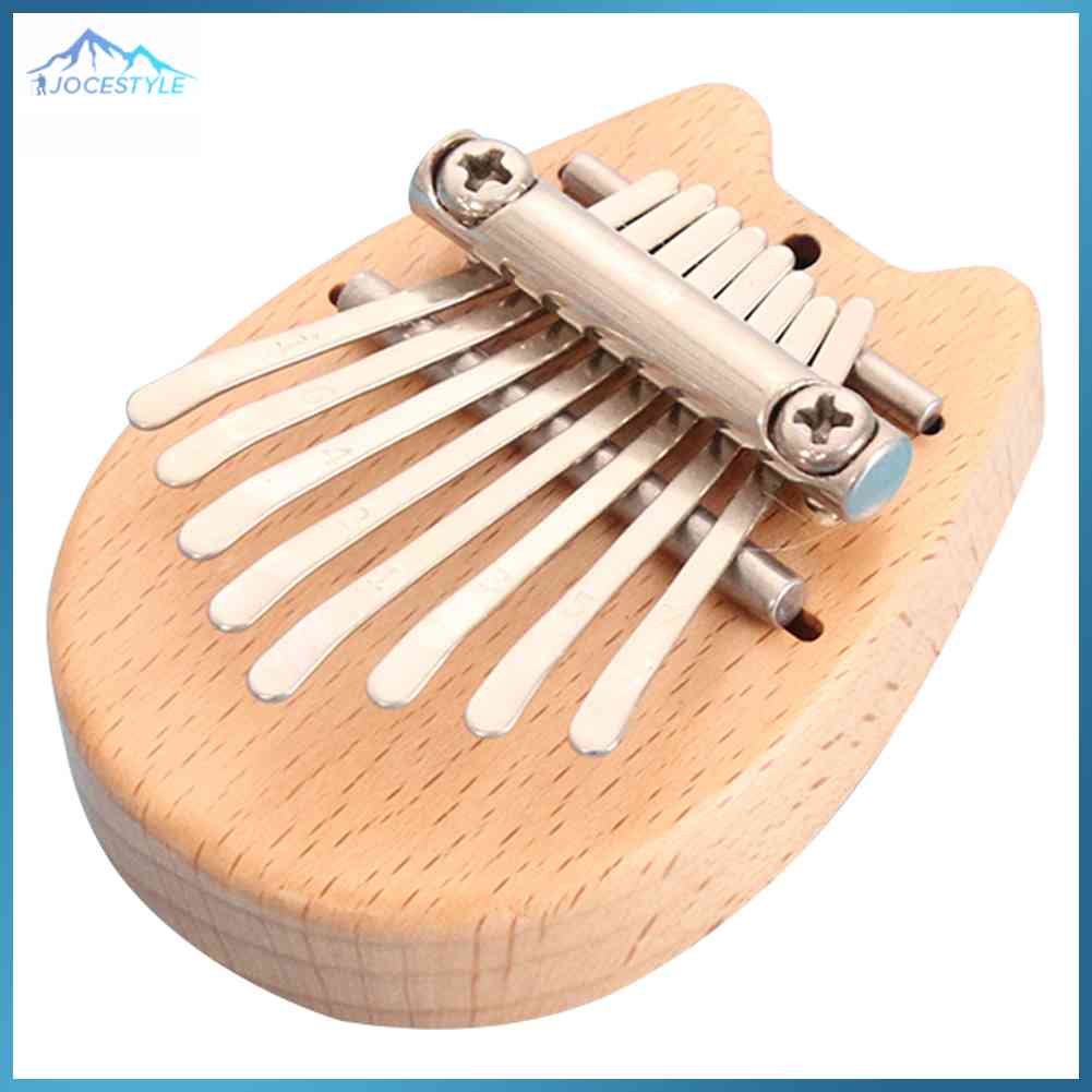 Mini 8 Keys Kalimba Mahogany Thumb Piano w/ Lanyard Percussion Instrument