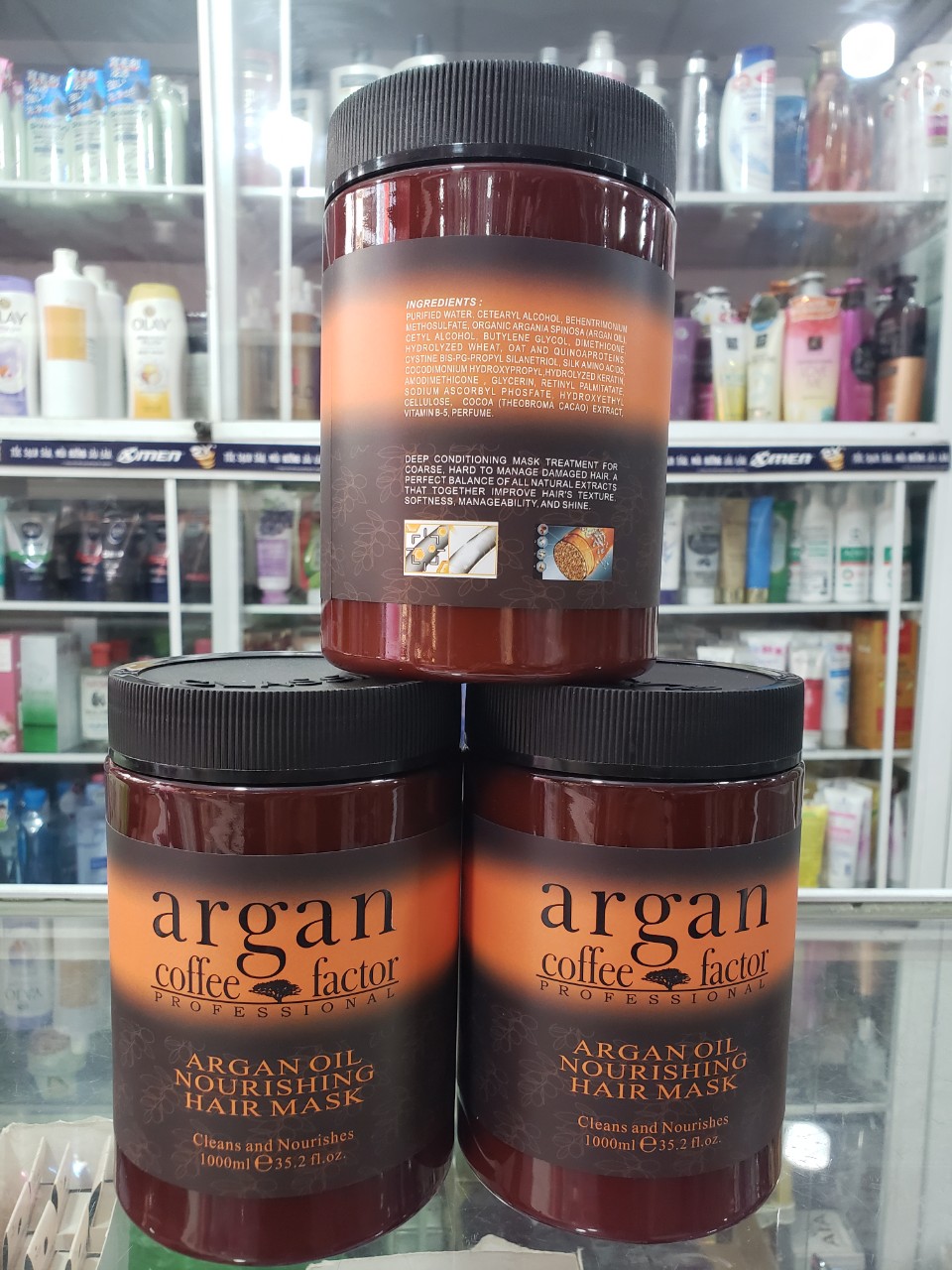 [HCM]Ủ HẤP TÓC SIÊU MƯỢT ARGAN coffee FACTOR 1000ml