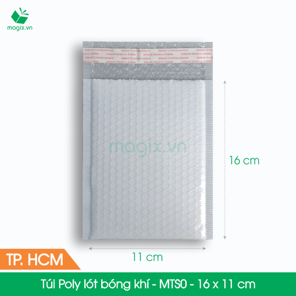 MTS0 - 16x11 cm - 60 Túi Poly bọc xốp hơi thay hộp carton